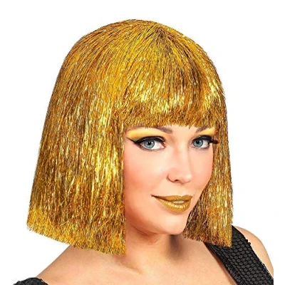 Image de Widmann 01508 Perruque Glitzy Vegas, dorée, pour carnaval, fête à thème