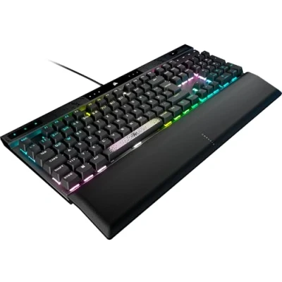 Image de CORSAIR K70 MAX RGB Clavier DE jeu mécanique filaire magnétique Commutateurs MGX réglables Touches PBT à double tir Compatible iCUE PC, PS5, PS4, Xbox QWERTZ Gris acier
