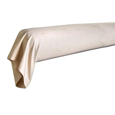 Image de Blanc des Vosges Riziere Chanvre taie de traversin 90 x 190 cm Percale 100% Coton 80fils/cm²