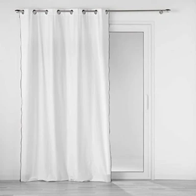 Image de douceur d&#039;intérieur, Rideau à Oeillets (140 x 240 Cm) Mistraline Blanc, Coton Recyclé