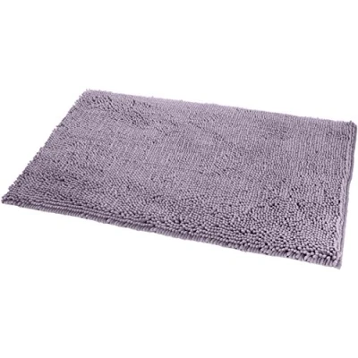 Image de Amazon Basics Tapis de bain antidérapant à poils longs en microfibre, 86 x 53 cm, Salle bain, Lavande