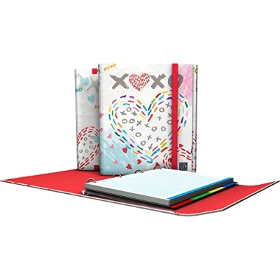 Image de Grafoplás 88211997 Collection Diverse Carpesano 4 anneaux A4 et recharge, modèle Xoxo,
