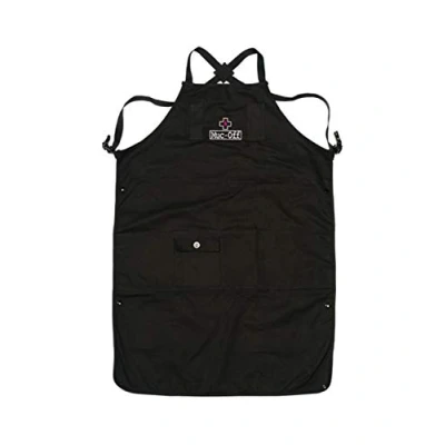 Image de Muc Off Tablier de Travail d&#039;Atelier Unisexe Noir, Longueur Ajustable, Poche Frontale pour le Parfait Protéger les Vêtements Pendant Nettoyage et Entretien du Vélo