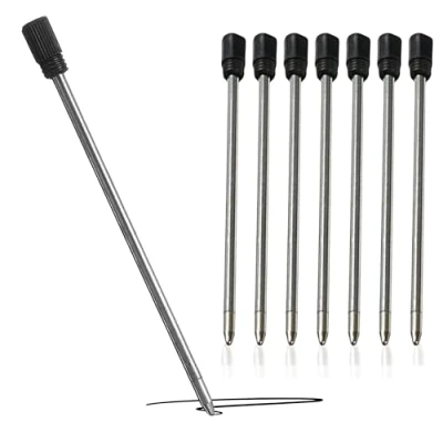 Image de 5 recharges de stylo à bille noir 7 cm pour stylos Swarovski, d&#039;encre noire cm, compatibles avec les Swarovski Crystal Element et Diamond Stylus (5)
