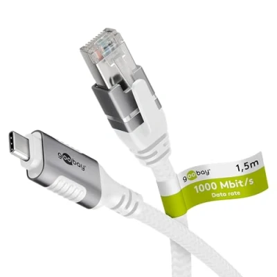 Image de Câble Ethernet USB C™ 3.1 vers RJ45 GOOBAY 1,5 m réseau