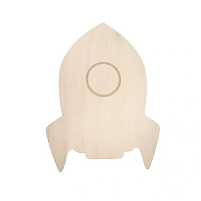 Image de Reer lumilu Silhouette Light Rocket 52157 Applique murale en forme de fusée, superbe cadeau baptême, d&#039;anniversaire pour garçons et filles, marron