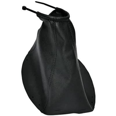 Image de AERZETIX C57844 Soufflet de levier vitesse compatible avec Peugeot 407 2000 à 2010 couleur: noir en cuir synthétique
