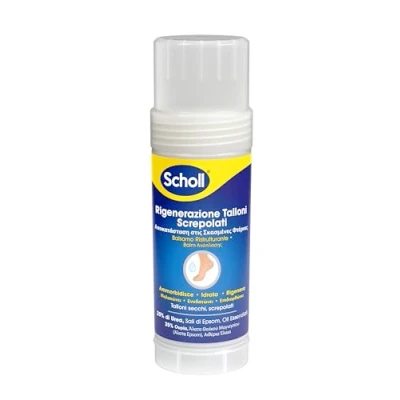 Image de Scholl Baume Stick réparateur pour talons fissurés, adoucit, hydrate et répare les pieds secs fissurés avec 25% d&#039;urée, sels d&#039;Epsom huiles essentielles, sans besoin d&#039;utiliser mains