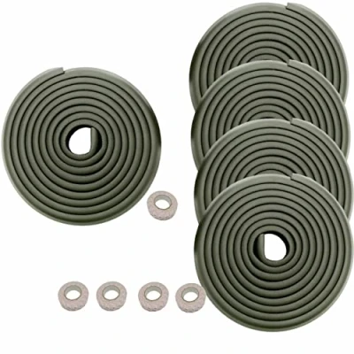 Image de HIMRY 25 Mètre Rouleau en Mousse Anti Choc Protecteurs Bords De Table, L Forme Bord Protecteur, Crash Protection sur 5x5m, Noir KXD7000 Black
