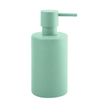 Image de Spirella Distributeur de Savon Tube avec Pompe en Acier Inoxydable Liquide Porcelaine 300 ML Durable et Robuste Bleu Mat