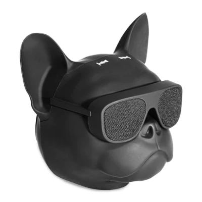 Image de Ibiza Dog Sound Baffle, Enceinte sur Batterie Rechargeable en Forme de tête Chien Bluetooth, Micro SD, Aux TWS Design, Moderne, Fun