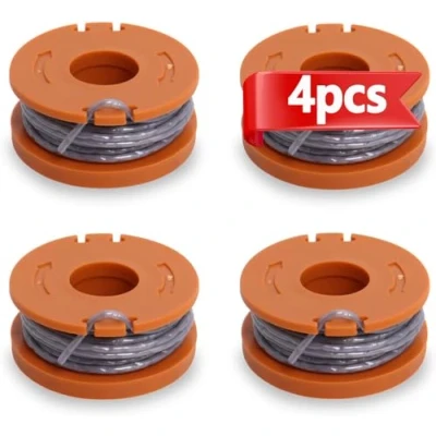 Image de Poweka Lot de 4 bobines rechange pour débroussailleuse Mac Allister MGTP18Li 1,65 mm
