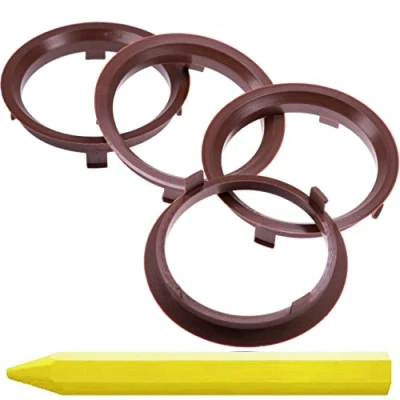 Image de RKC 4X Anneaux de centrage Brown 70,1 mm x 63,4 + 1x Crayon Cire en Vert Made in Germany