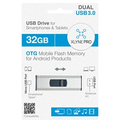 Image de Mémoire supplémentaire USB pour smartphone/tablette Xlyne OTG 7532003 argent 32 Go 3.0, Micro 2.0 1 pc(s)