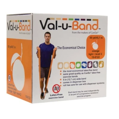 Image de CanDo Val u Band Appareil de Musculation la Main Latex Free Orange 45 M