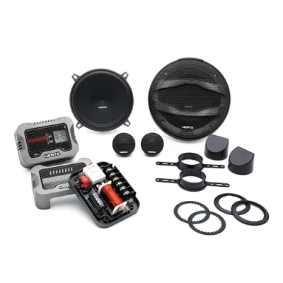 Image de Hertz MPK 130 Système Audio pour Voiture à Deux Voies de 130mm 200W (2 Woofer + 2 Tweeter Crossover Grilles)