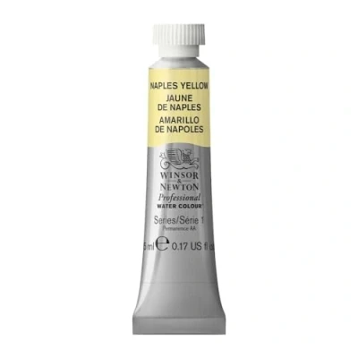 Image de Winsor &amp; Newton Aquarelle Professionnel Peinture Aquarelle, Haute Luminosité, Résistante à la Lumière, Qualité Archive, Tube de 5 ML, Couleur Nuance Jaune Naples