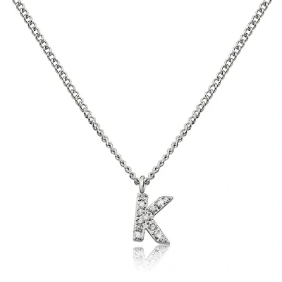 Image de GD GOOD.designs EST. 2015 Chaîne avec lettres argent pour femmes I Collier à pendentifs initiaux doux la peau en acier inoxydable argenté (K)