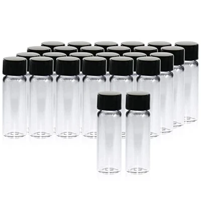 Image de ALWSCI 20pcs Flacons à échantillons, en Verre Transparent 4ml avec Bouchon Vis, pour échantillonnage Liquide Doublure Polyéthylène