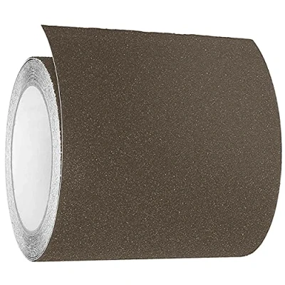 Image de Bandes de Ruban Antidérapant avec Auto Adhésif 10 cm x 5 m, DINGJIE Marron pour Escalier Décoration Sécurité Sol
