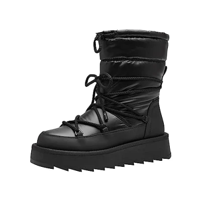 Image de Tamaris Bottes de neige, Femme, Taille: 39, Black uni Matière synthétique