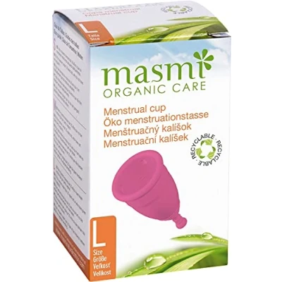 Image de Masmi Coupe Menstruelle en Élastomère de Grade Médical Hypoallergénique Alternative Zéro Déchet Réutilisable et Recyclable sans silicone, latex, Bisphénol Phtalates, Taille L