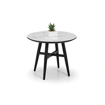 Image de Julian Bowen Table d’appoint Firenze, effet marbre blanc