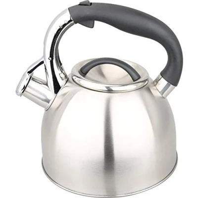 Image de Kamberg Théière Bouilloire sifflante 3 litres Acier inoxydable Poignée ergonomique Tous Feux dont Induction 0008113, Gris