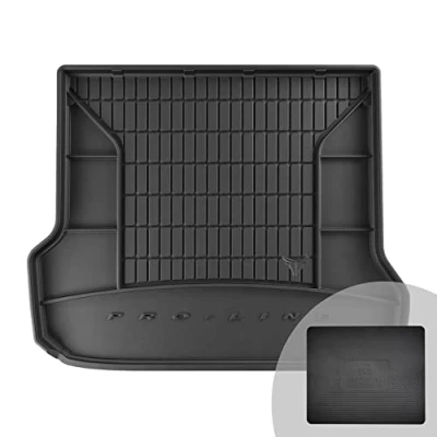 Image de FROGUM ProLine 3D Tapis de Coffre Voiture Bac Exclusif en Caoutchouc pour Volvo V70 III 2007 2016, XC70 II 2016 Organisateur Pratique Les Bords Plus Hauts