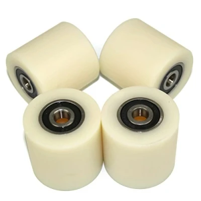 Image de Lot de 4 roues en nylon usiné 50 mm diamètre, fabriquées dans l&#039;UE (50 large 10 mm).
