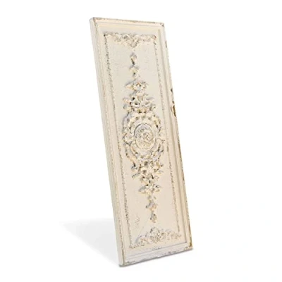 Image de Loberon Panneau décoratif Corsy Fibre de H/L/P env. 103/40/3 cm Blanc Vieilli