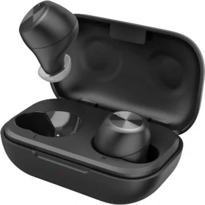 Image de THOMSON Ecouteurs Bluetooth sans Fil (Ecouteurs Stéréo, TWS, Micro, Station de Charge, IPX4, Intra Auriculaire, Grande Autonomie, Port Micro USB, Controle Vocale+Tactile) Noir