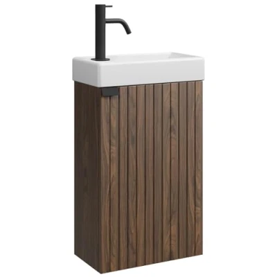 Image de Bosco Meuble de salle bain, WC, 40 x 22 cm, en noyer Armoire lavabo