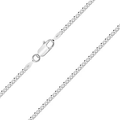 Image de Planetys Chaîne Maille Jaseron 2 mm Argent 925/1000 Rhodié 45 cm