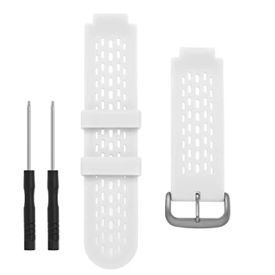 Image de ECSiNG Bracelet de Montre en Silicone Compatible avec Les traqueurs d&#039;activité Garmin Approach S2/S4 à libération Rapide Blanc