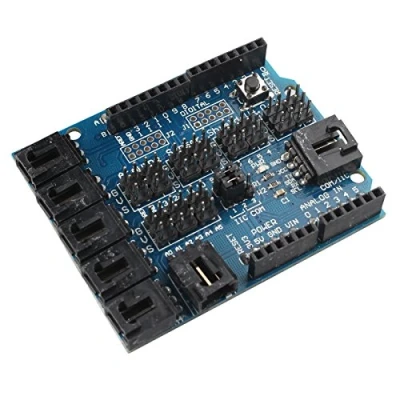 Image de HALJIA Sensor Shield V4 numérique analogique module Servo Moteur Interface Compatible avec Arduino UNO MEGA Duemilanove