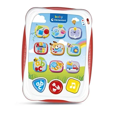 Image de Clementoni Baby Ma première Tablette parlante, Interactive avec lumières et Sons pour Enfants 12 36 Mois, Jeu éducatif électronique Apprendre des Chiffres, Lettres, Formes