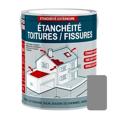 Image de Peinture, résine d&#039;étanchéité toiture, réparation tuiles, fissures, anti fuites, décore, protège, plusieurs coloris PROCOM 2.5 litres