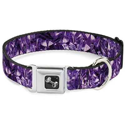 Image de Buckle Down 1566 cm Cristaux Violets Collier de Chien en Forme d&#039;os, Large