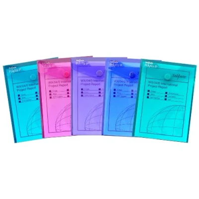 Image de Snopake Polyfile Lot de 5 enveloppes avec bouton pression Format A6 portrait Couleurs Electra assorties