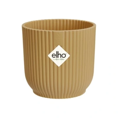 Image de Elho Vibes Fold Rond Mini 9 Pot De Fleurs pour Intérieur Plastique 100% recyclé Ø 9.3 x H 8.8 cm Jaune/Jaune Beurre