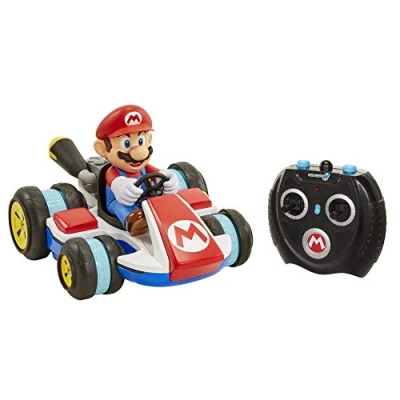 Image de Super Mario Kart Licence Officielle Nintendo Voiture télécommandée avec Figurine Anti Gravity RC Racer Télécommande Incluse pour Fan De Dès 4 Ans