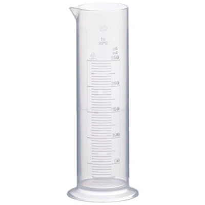 Image de Neolab 4037 Éprouvette graduée forme basse 250 ml 10 polypropylène base ronde