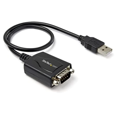 Image de StarTech.com Câble adaptateur de 30 cm USB vers série DB9 RS232 Mémorisation port COM 1x DB 9 mâle A (ICUSB2321X)