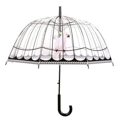 Image de Esschert Design Fallen Fruits Parapluie transparent pour cage de cacatoès