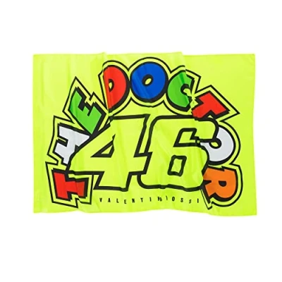 Image de VR46 The Doctor Drapeau Mixte, Multicolore, Taille Unique