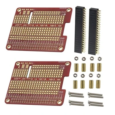 Image de Switian 2PCS PCB Prototype Carte de Circuit Imprimé à Double Faces Breakout DIY Breadboard Shield Board pour Raspberry Pi 4 3 2 B + A
