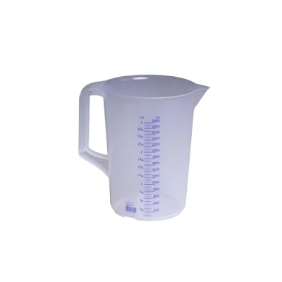 Image de hünersdorff verre doseur 3l polypropylène (PP) incassable et lavable au lave vaisselle avec poignée transparent graduation bleue mesureur 3000 ml