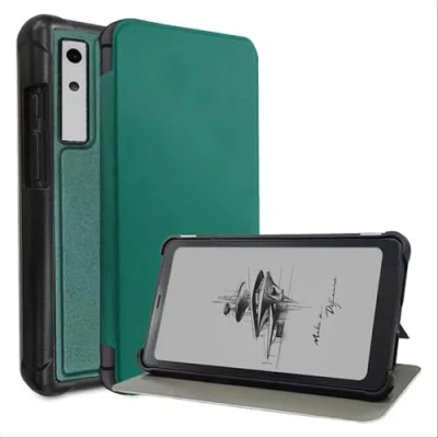 Image de GIOPUEY Coque Compatible avec Onyx Boox Palma/Kant 6.13, étui en Cuir [étui à Rabat] Housse Support Fonction, 360 Protection Vert