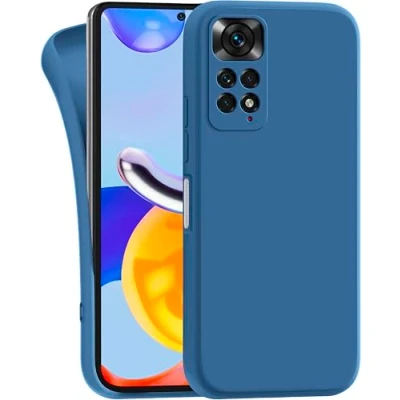 Image de MyGadget Coque pour Xiaomi Redmi Note 11 11s Case TPU Souple &amp; Soft Cover Protection Extra Fine Légère Étui Coloré Anti Choc et Rayures Bleu Foncé